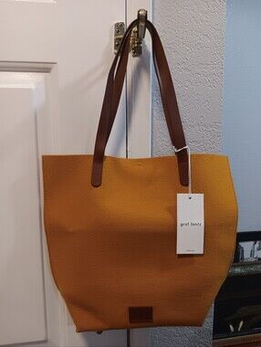 Graf Lantz Merino Wool Tote In Turmeric